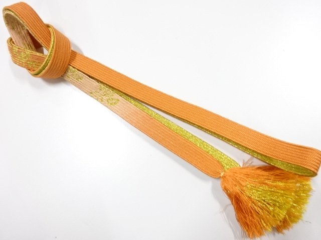 JAPANESE KIMONO / HAND-TIED OBIJIME CORD / SILK